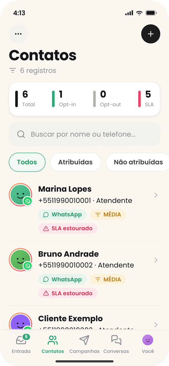 CCX Messages — 6-contatos
