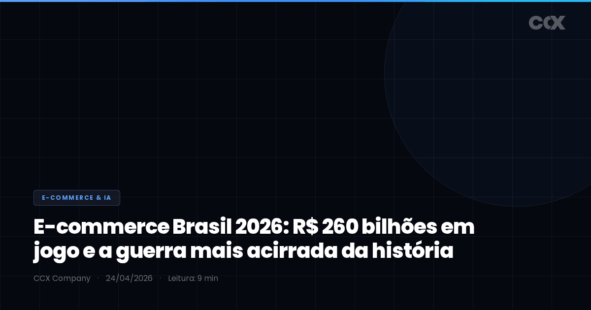 E-commerce Brasil 2026: R$ 260 bilhões em jogo e a guerra mais acirrada da história