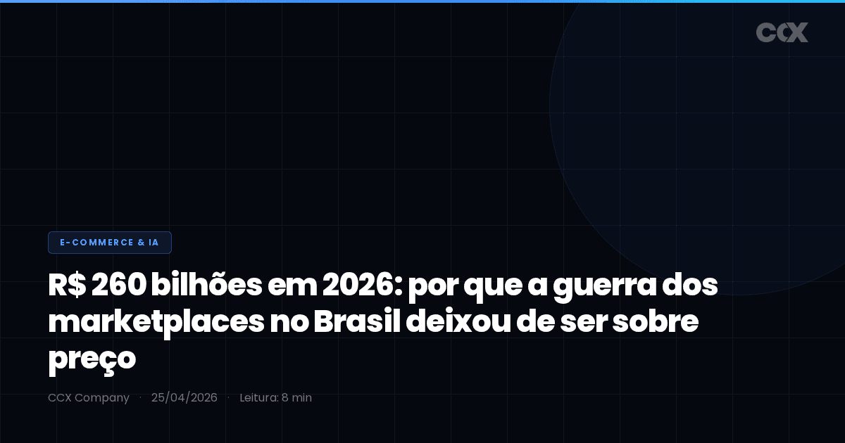 R$ 260 bilhões em 2026: por que a guerra dos marketplaces no Brasil deixou de ser sobre preço