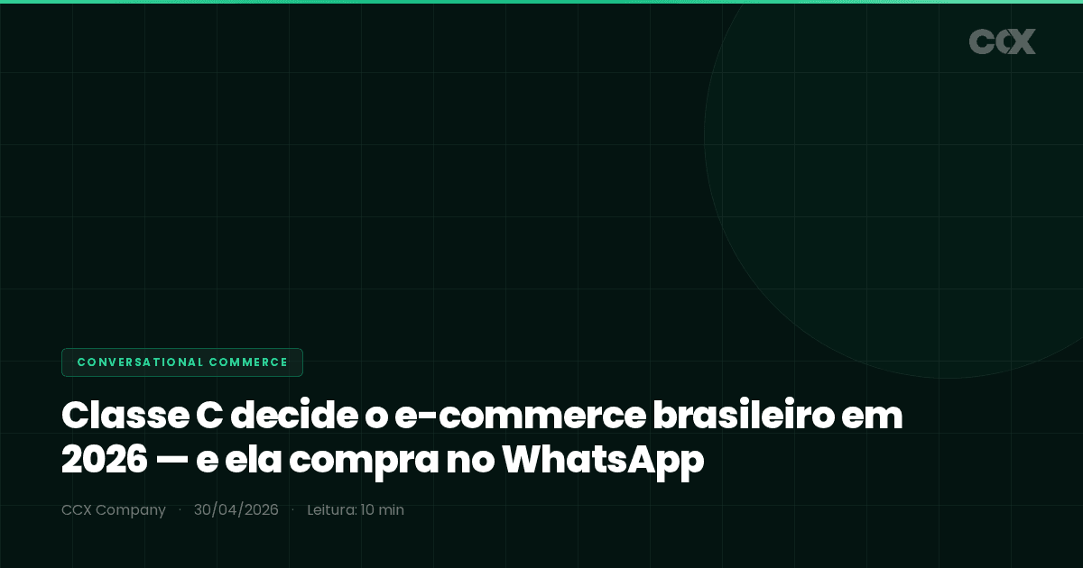 Classe C decide o e-commerce brasileiro em 2026 — e ela compra no WhatsApp