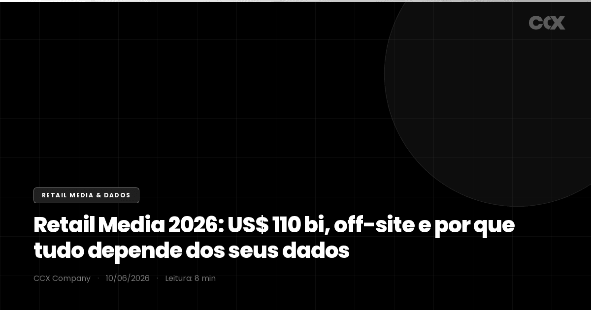 Retail Media 2026: US$ 110 bi, off-site e por que tudo depende dos seus dados