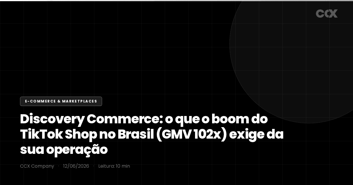 Discovery Commerce: o que o boom do TikTok Shop no Brasil (GMV 102x) exige da sua operação