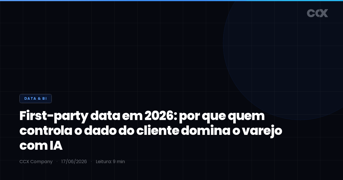 First-party data em 2026: por que quem controla o dado do cliente domina o varejo com IA