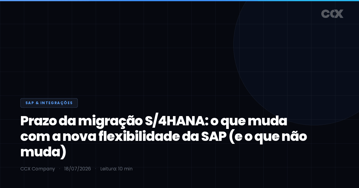 Prazo da migração S/4HANA: o que muda com a nova flexibilidade da SAP (e o que não muda)