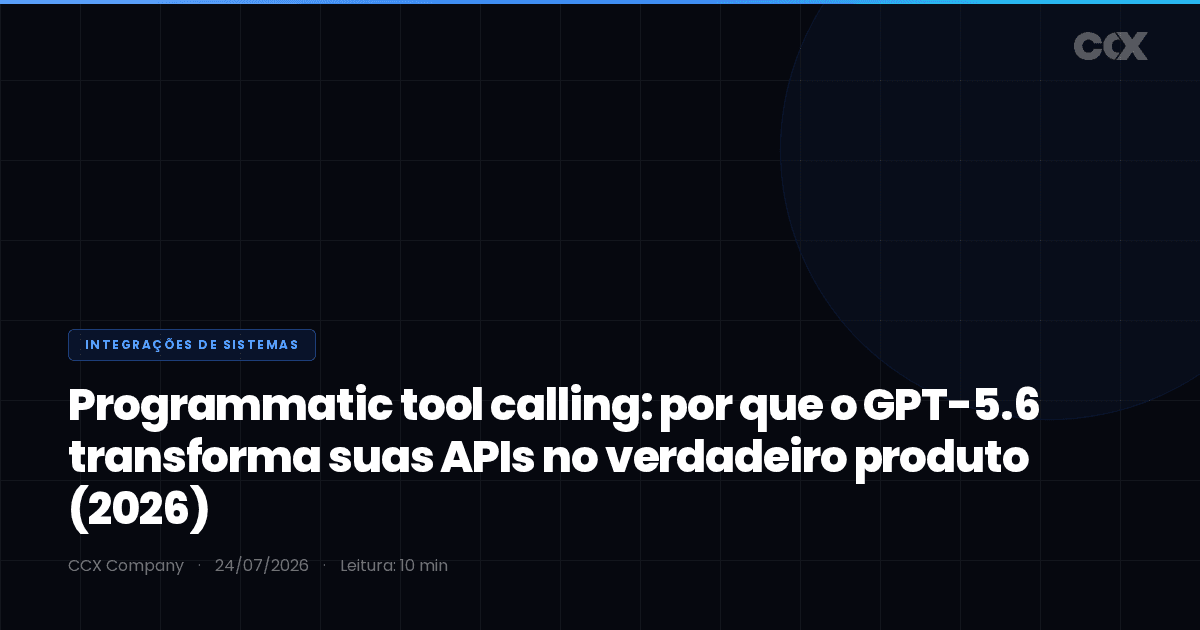 Programmatic tool calling: por que o GPT-5.6 transforma suas APIs no verdadeiro produto (2026)