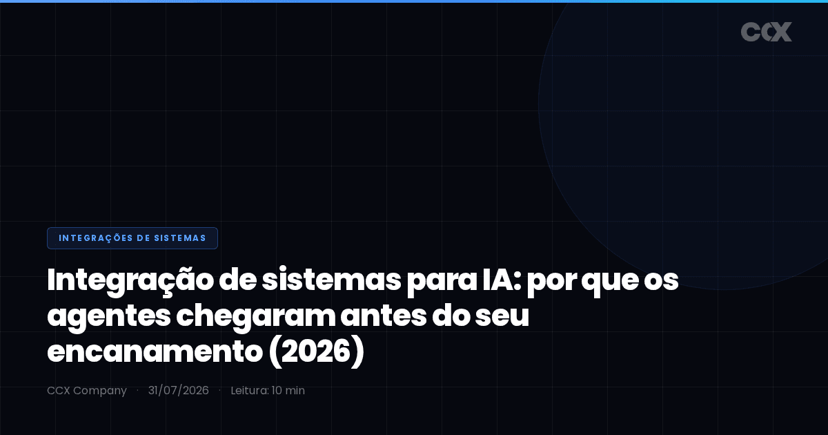 Integração de sistemas para IA: por que os agentes chegaram antes do seu encanamento (2026)