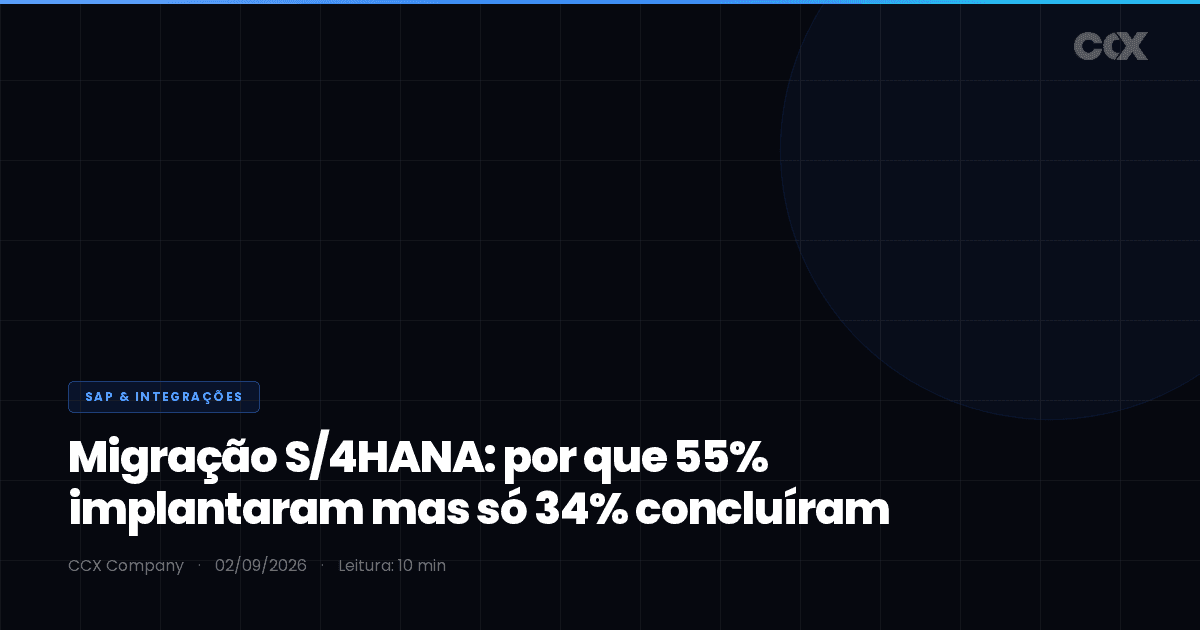 Migração S/4HANA: por que 55% implantaram mas só 34% concluíram — o gap "deployed ≠ done" (e onde o valor vaza)